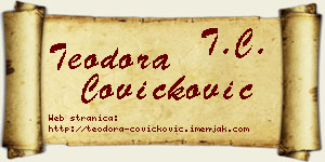 Teodora Čovičković vizit kartica